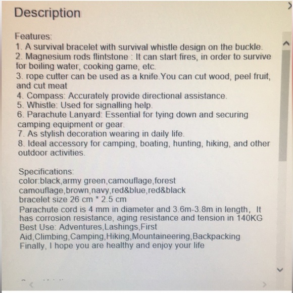 Get it for him Bracelet Multi Functional 1 Camouflage. 1 Blk.1 Blu or 1 Grn - Picture 2 of 10